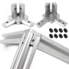 Durable Aluminum Extrusion Profile with Screws Bracket Connector 3-Way End Corner European Standard