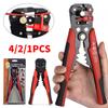 4/2/1PCS 264MM Self-Adjusting Insulation Pliers Wire Stripper Cable Stripping Crimping Cutter Wire Stripper Tool