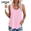 Summer Women's T-shirt New Round Neck Loose Sleeveless T-shirt Tops