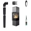 Freestanding Fireplace Stove Koza KRATKI REN M/P 7 kW Diameter 150 Assembly Kit