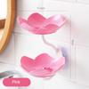 Creative Lotus Flower Soap Box 2 Tier Serving Tray Utensil Holders Suction Wall Tray Floral Soap Dish Shelf Holders Soap Holder