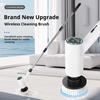 Electric Spin Scrubber Cordless Cleaning Brush with 9 Brush Heads 3 Speed Waterproof Shower Scrubber with Extension Handle for Tub Tile Floor Car