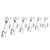 50Pcs Hot Fastach Stainless Steel Fishing Connector Rolling Swive Solid Rings Swivels Snap
