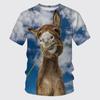 Summer 3D Animal Donkey Graphic T Shirts Men Fashion Casual Personality Printed Hip Hop Street Style Round Neck Short Sleeve