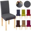 Anti -Dirty Jacquard Chair Covers Soild Colour Soft Spandex Chair Slipcovers Dust Proof Protective For Dining Room Kitchen Home