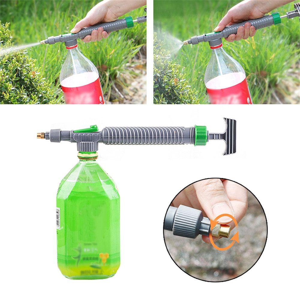 Garden Manual High Pressure Drink Bottle Nozzle Watering Tool Air Pump Sprayer Spray Head
