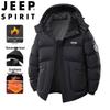 JEEP SPIRIT Men's Relaxed Fit Padded Jacket with Detachable Hood