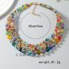 Ethnic Glasses Mixed Choker Necklace Women Multilayer Jewelry Accessories