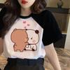 Summer Bubu Dudu Women T-shirts Manga Y2K Japanese T Shirt Girl Comic Clothing