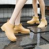Summer New Women's Fashion Slip-on Sleeve Waterproof Outdoor Leisure All-match Non-slip Womens Rain Boots Water Shoes Size 36-41