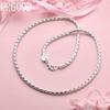 925 Sterling Silver Jewelry 4mm Wedding Necklace