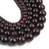 Natural Stone Beads Dark Red Garnet Round Loose Beads For Jewelry Making Size 4 6 8 10mm 15.5"