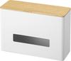 Yamazaki Jitsugyo Tissue Wet Sheet Case Natural Approximately RIN Tissue Case Compact Space Saving 5699 & W25.2XD9.2XH18.2cm