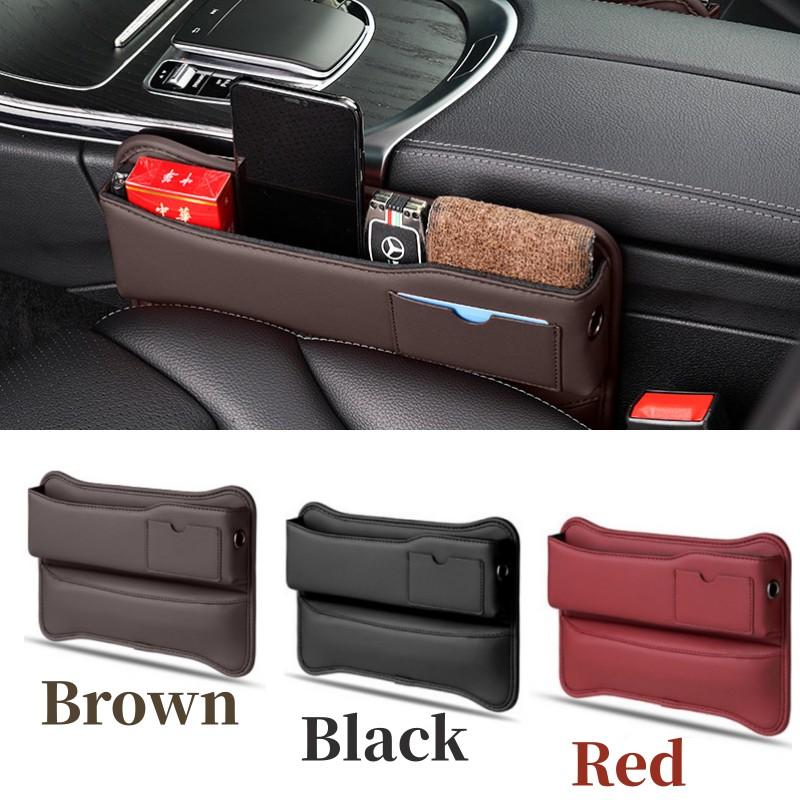 Multifunction Car Seat Gap Organizer Storage Box Leather Universal Crevice Side Storage Pocket Wallet Keys Card Phone Holder