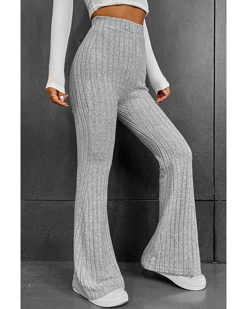 Azura Exchange Ribbed Flare Pants