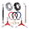 10 Pack Bike Spoke Wrench Tool Kits Including Bicycles Spoke Wrench Double-Headed Spoke Wrench Socket Wrench with Handle