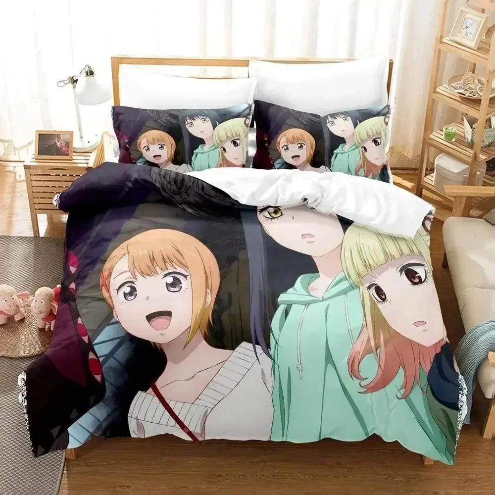 Luxury New 3D Print Anime Mieruko-chan Bedding Set Duvet Cover Bed Set Quilt Cover Pillowcase King Queen Boys Adult Bedding Set