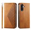 For Samsung Galaxy A17 5G Case Calf Texture PU Leather Wallet Phone Cover with Wrist Strap