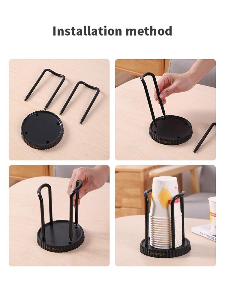 Desktop paper cup storage rack household water dispenser bar disposable cups rack
