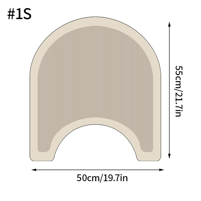 Simple Bath Mat  Bathroom Absorbent Floor Mats  U-shaped Toilet Foot Pad Non-Slip Floor Door Mat Bathtub Side Carpet Shower Rug