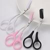 Pink Eyebrow Scissors And Comb, Plastic, For Right Hand, Beginner Eyebrow Trimming Set, For Trimming And Grooming Eyebrows