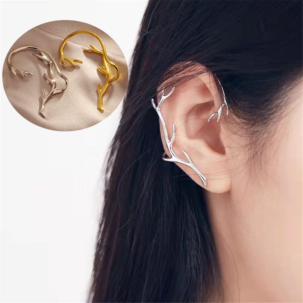 Jewelry No Piercing Ear Clip Elves Branches Ear Cuff Earrings Ear Wrap Fake Piercing