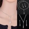 1Set Wedding Bridal Necklace Drop Earrings Jewelry Chic