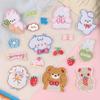 Cartoon Animal Fruits Patches Embroidery Self-adhesive Small Stickers For Kids Clothes Sew-On Flower Bears Rabbit Badge Appliques DIY Patch