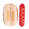 Dilwe Hot Dog Plush Toy, Food Shaped Soft Stuffed Animal for Dogs