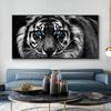 Modern Animals Blue Eye Tiger Head Canvas Paintings Posters and Prints Wall Art Pictures for Living Room Home Decor Gift Idea No Frame