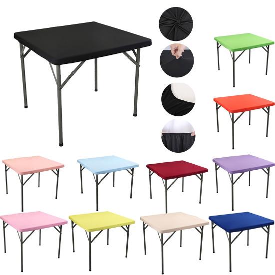 2 шт. эластичная скатерть на подгонку 34x34 дюйма квадратная скатерть с эластичным краем однотонная скатерть для кухни обеденный стол пикник патио вечеринка столы