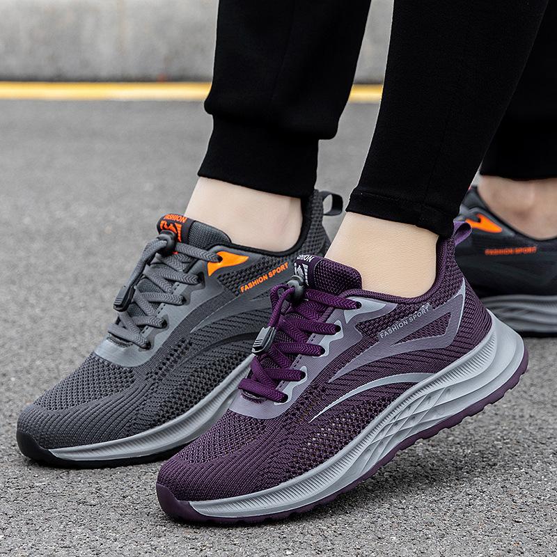 Elderly Shoes Flying Woven Large Mesh Breathable Mesh Walking Shoes Breathable Light Comfortable Elderly Shoes Parents Shoes