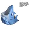Shark Shape Pen Holder Stable Non-Slip Design Storage Box Large Capacity Stationery Makeup Brush Toothbrush Organizer