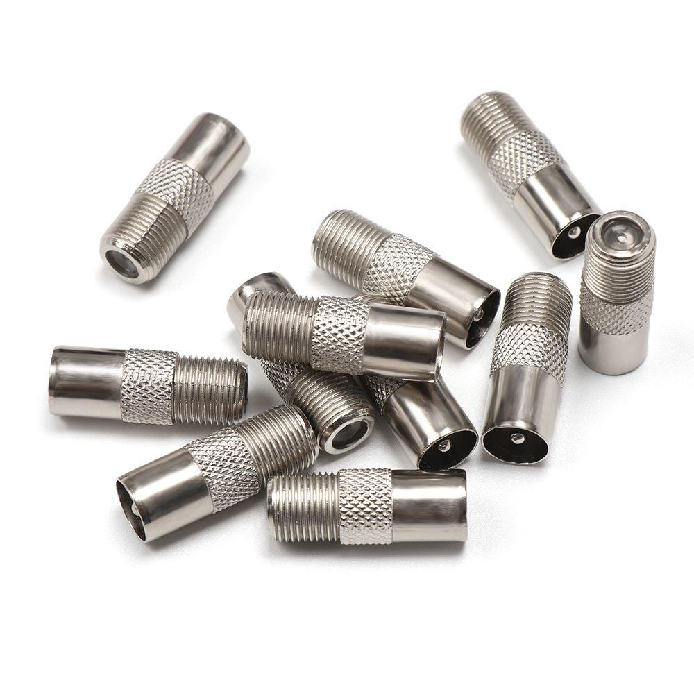 10pcs/lot High Quality Antenna Data Sync F Female To TV Male F-Type Aerial Male Adapter Satellite Coax Connector