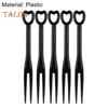100Pcs/Set Cake Fork Lightweight Anti-wear 2 Colors Attractive Practical Food-grade Fruit Fork for Gifts