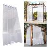 Weatherproof Outdoor Curtains Transparent Eyelet Design Waterproof Voile for Patio Gazebo