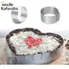 Retractable Silver Round Shape Cake Cutter Stainless Steel Adjustable Cake Foam Cream Ring Baking Mold Circle Mould