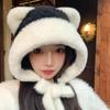Women's Plush Ear Hat: Cute, Cozy, Knitted Wool Winter Hat with Thick Warm Ear Protection.