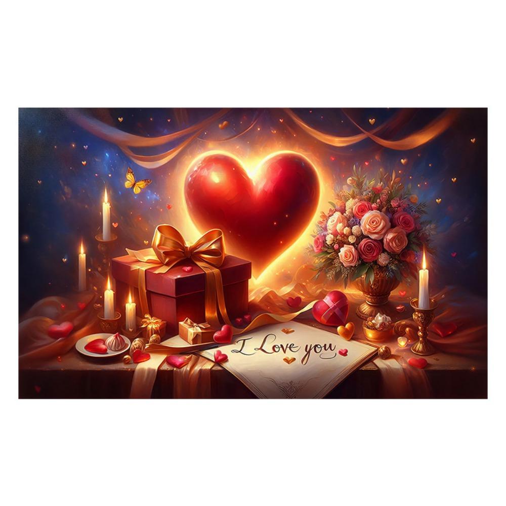 Rose Valentine's Day Photography Backdrop Balloon Happy Valentine's Day Banner Home Party Decor