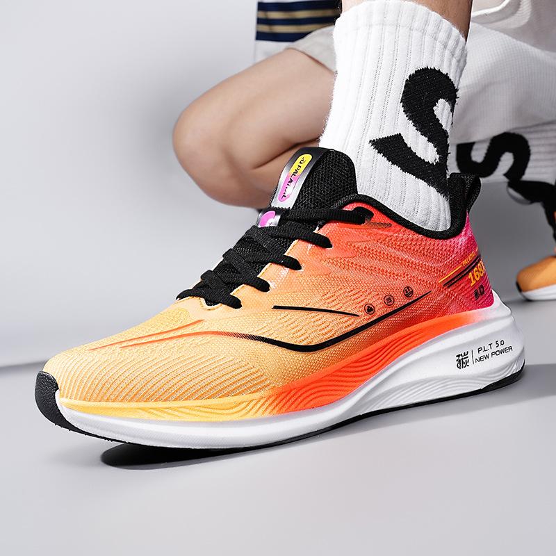 Men's Trendy Shoes Summer New Mesh Ultra-light Running Shoes Sports Shoes Breathable Shock-absorbing Soft-soled Student Shoes Lightweight Running