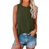 Ladies Casual Loose Sexy Sleeveless Round Neck Shirt Elastic Vest