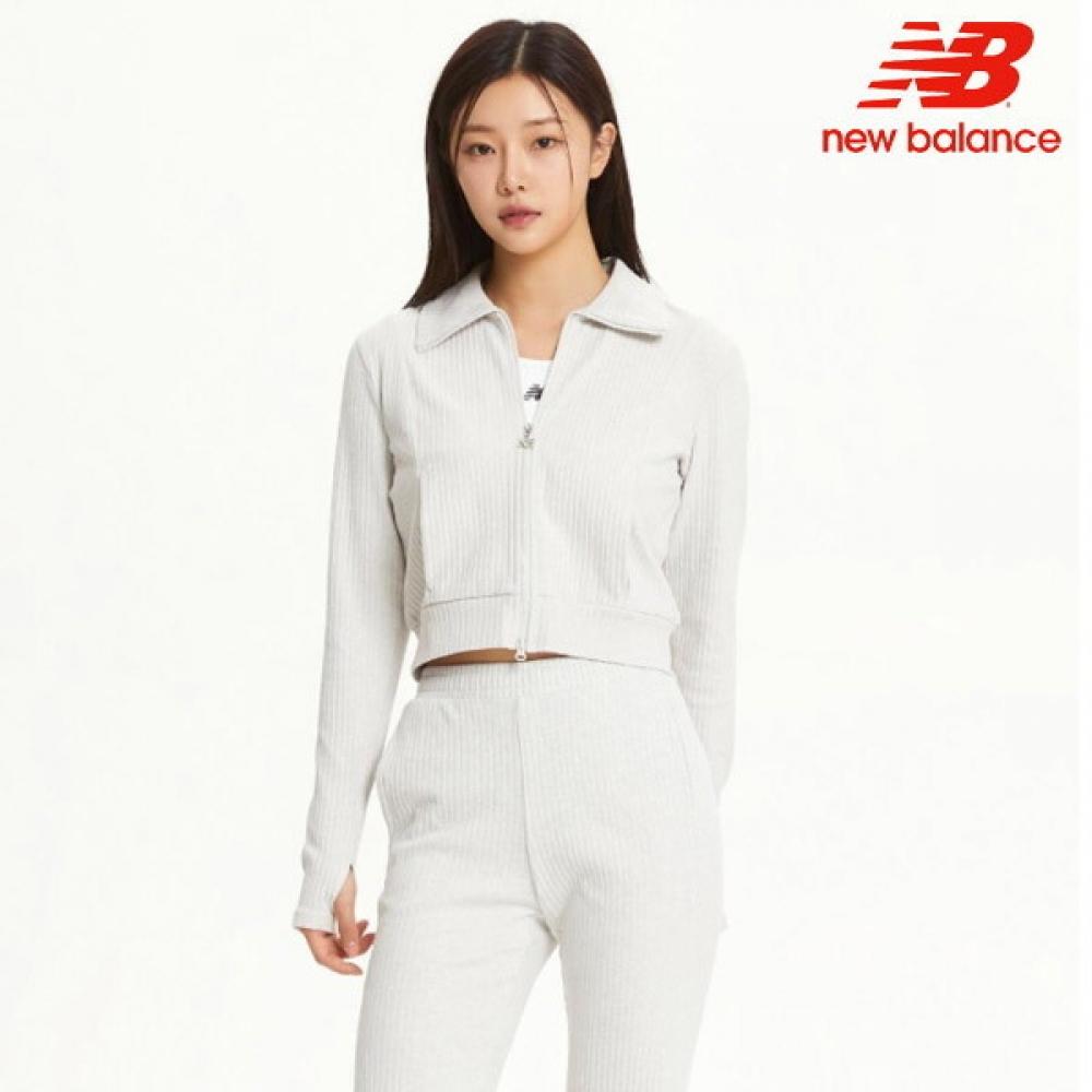 New Balance W Ribbed Collar tWo Way Zip Slim Fit nbmde3W812 Ac