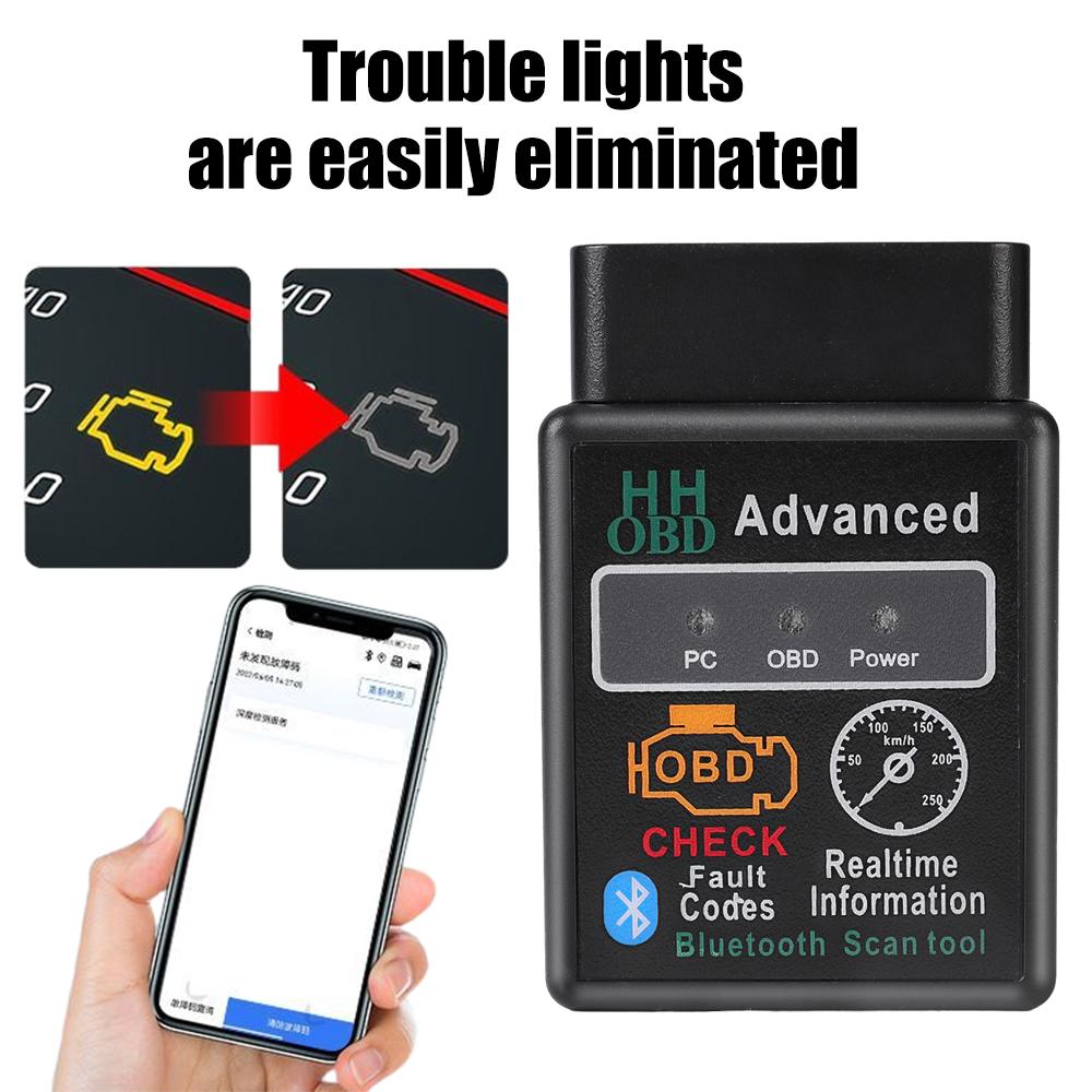 Car OBD2 Scanner Bluetooth Fault Detector Bluetooth-Compatible Elm327 V1.5 Code Reader Diagnosis Tool for Android IOS Windows