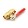 G1/4 Pipe Male To Male Thread Brass Ball Valve Hose Connector Switch