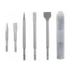 5PCS Impact Drill Chisel Bits Round Shank 40Cr Steel Rotary Hammer Chisel Point Flat Type
