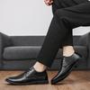 Men Leather Shoes Lace Up Wedding Business Men Casual Flats Shoe Luxury Brand Oxford Shoes Black Outdoor Men Platform Shoes