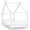 VidaXL Kid's Bed Frames Slat Base Slat Frame Bedroom Furniture Home Interior White 90x200 Cm 289612