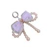 Handmade Jewelry Bag Pendant Fashion Simple Pearls Bowknot Keychain Delicate Bag Charm Ornament for Daily Use