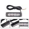1Pcs 4LED Amber Emergency Strobe Flashing Warning Light Bar For Car Truck 12-24V