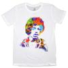 Men's Jimi Hendrix Paint Portrait T-shirt White